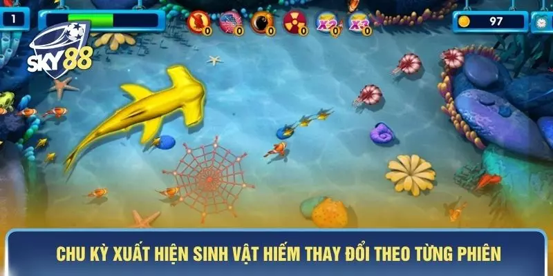 Chu kỳ xuất hiện sinh vật hiếm thay đổi theo từng phiên