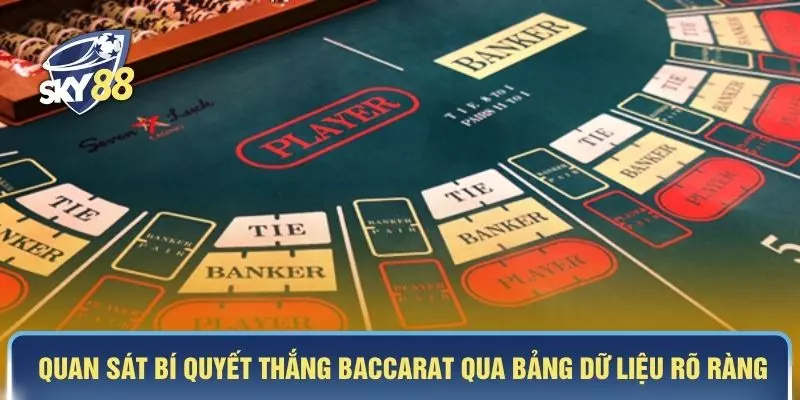 Quan sát bí quyết thắng baccarat qua bảng dữ liệu rõ ràng